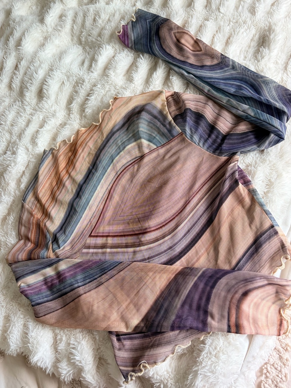 SHEIN swirl y2k top